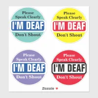 Deaf awareness Hard of hearing deafness aware lip Sticker