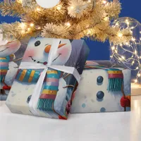 Cute Colorful Festive Christmas holiday wrapping  Wrapping Paper