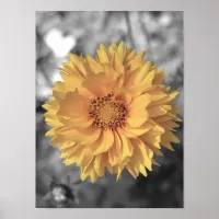 Yellow Tinted Flower Poster