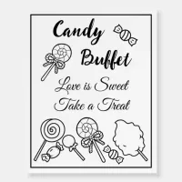 Candy Buffet Table Sign for Wedding