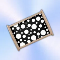 White Polka Dots on Black | Serving Tray