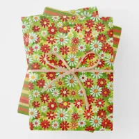 Daisies and Stripes Wrapping Paper Sheets