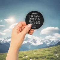 Rustic Christian Bible Verse Chalkboard Typography Classic Round Sticker