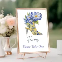 Modern Chinoiserie High-Heel Shoe Favors Sign Table Number