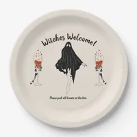 Witch Bloody Cocktail Hart Skeleton Hand Halloween Paper Plates