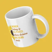 Women Rights Ruth Bader Sunflower Trendy Modern Two-Tone Coffee Mug