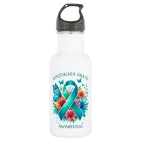 MG Awareness | Myasthenia Gravis Ribbon Stainless Steel Water Bottle