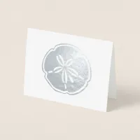 Silver Sand Dollar Foil Card