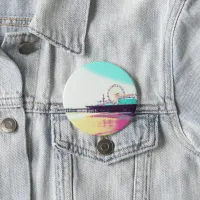 Prismatic Dots Santa Monica Pier Los Angeles Button