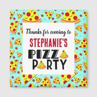 Kids Pizza Birthday Thank You Party Favor Magnet