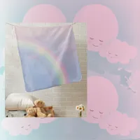 Rainbow of hope - pastel baby blanket