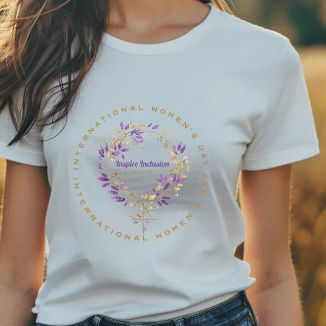 Floral Female Sign Women's Day March 20 T-Shirt