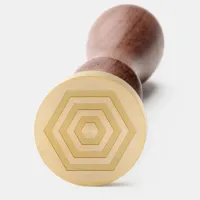 Six Nested Hexagons Solid Brass Wax Stamper