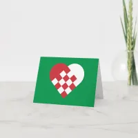 Red White Danish Heart Holiday Card