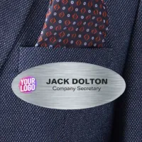 Custom Logo or Photo Employee Job Title & Name Tag