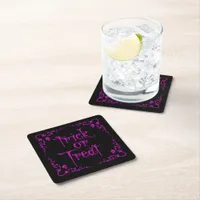 Poison Purple Trick or Treat  Paper Coaster