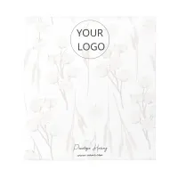 Logo Greenery Watercolor Business Custom Modern  Notepad