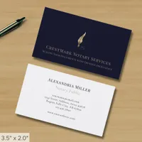 Elegant Notary Loan Signing Agent Business Card