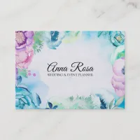 *~* Blue Rose Floral Wedding Event Planner Business Card