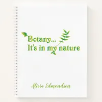 Botany It's In My Nature Fun Notebook