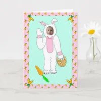 Happy Easter Personalized Photo Easter Bunny Card