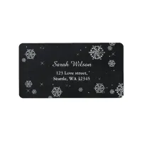 Chalkboard snowflakes Bridal Shower address labels