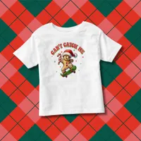 Cute Skateboarding Gingerbread Man Christmas Toddler T-shirt