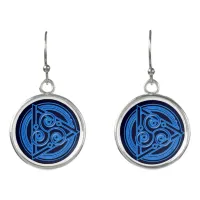 Azure Symphony: The Electric Triad Earrings