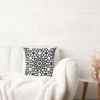 Crisp Black and White  Throw Pillow