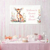 Personalized Baby Deer Themed Baby Shower Banner