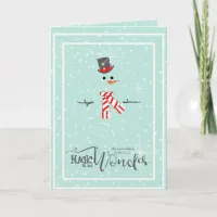 Magic and Wonder Christmas Snowman Mint ID440 Holiday Card
