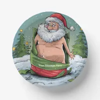 Funny Dirty Santa Christmas Collection Paper Bowls