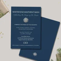 Elegant Snowflake Holiday Party Invitation