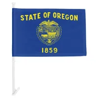 State of Oregon Double Sided Car Flag