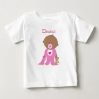 Personalize this Pink Baby One Piece Tee