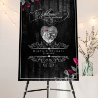 Skeletons Gothic Wedding Welcome ID866 Foam Board