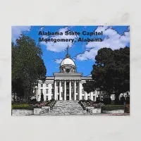 Alabama State Capitol in Montgomery (Cartoon) Postcard