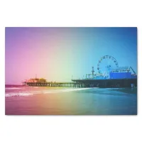 Santa Monica Pier Rainbow Colors Greeting Card Tissue Paper