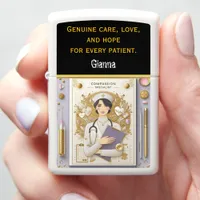 Caring Nurse Practitioner With Symbols Zippo Lighter