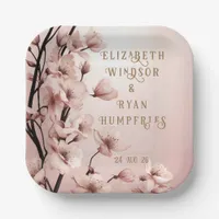 Blossoms of Love" Wedding Invitation Collection Paper Plates