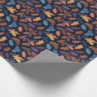 Autumn Leaves Fall Pattern Nature Leaf Patterned Wrapping Paper