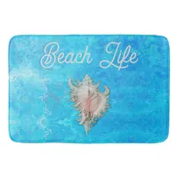 Conch Shell "Beach Life"  Bath Mat