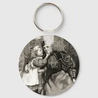 Vintage Mother and Daughter Keychain