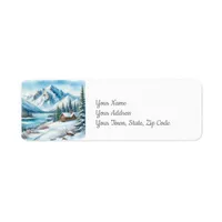 Winter Lake Return Address Label