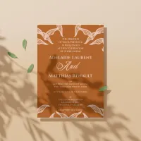 Minimalist Terracotta Boho Wedding Invitation