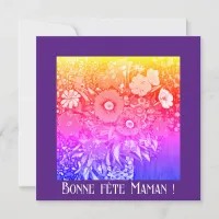 Happy Manan party - retro bouquet Card