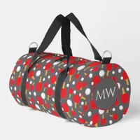 Table Tennis Ping Pong Player Monogram Duffle Bag