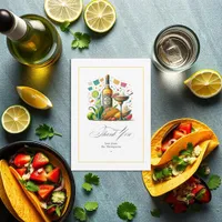 Fiesta Tacos and Tequila Thank You Card