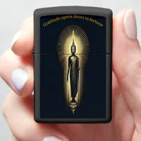 Golden Buddha in serene meditation Zippo Lighter