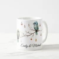 Rustic Woodland Love Birds Celebration Coffee Mug